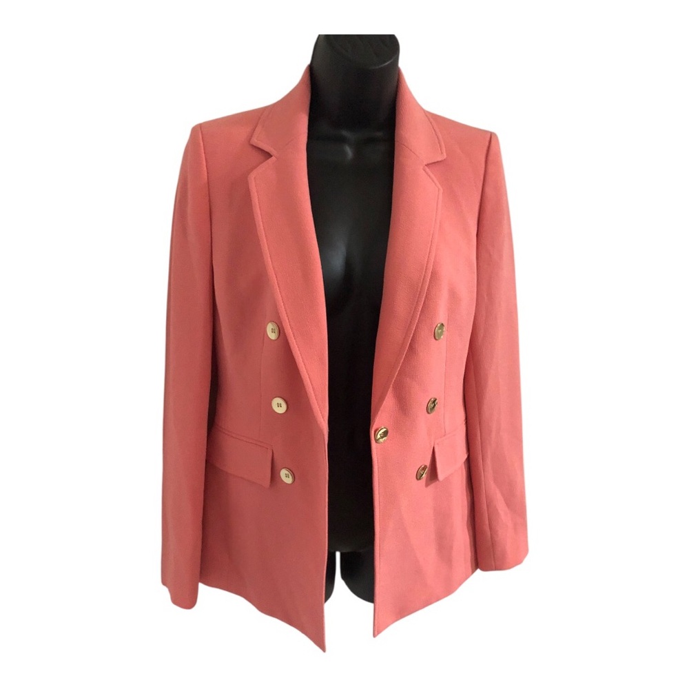 Bar III peach apricot gold button sailor look blazer jacket size XXS brand new